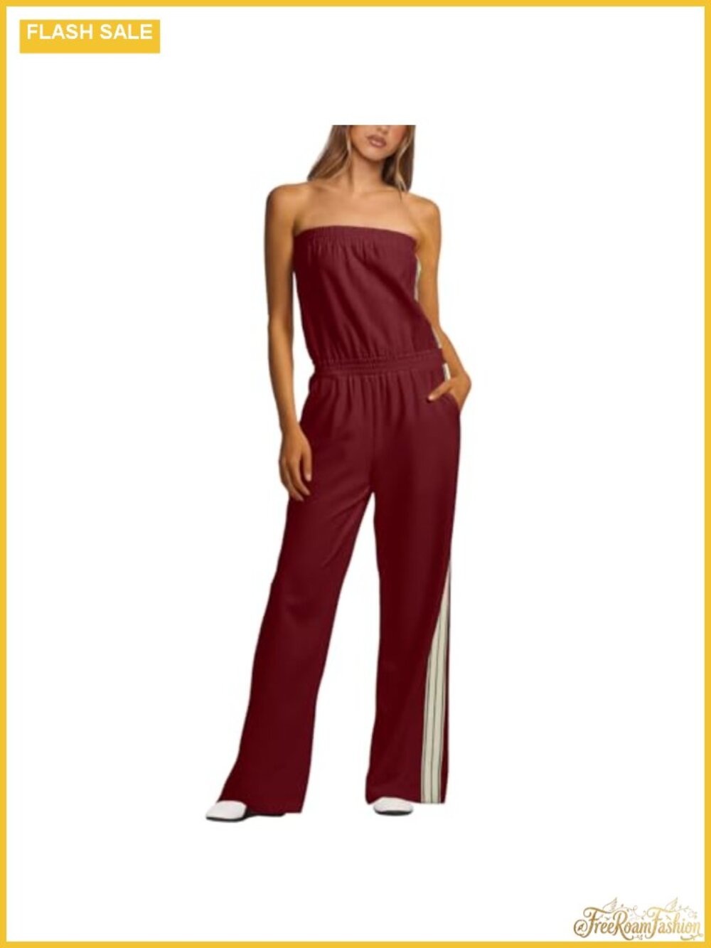 Strapless Wide Leg Jumpsuit for Women Casual Summer Outfit